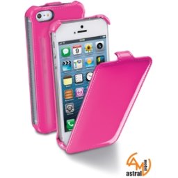 Flap Fluo за iPhone 5/5S розов Cellular line