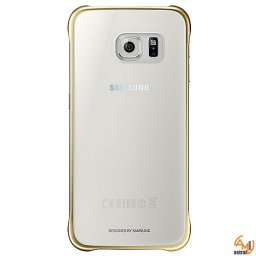 Samsung Clear Cover EF-QG920BF за Galaxy S6 gold