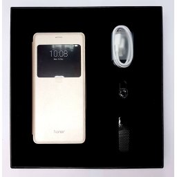 Калъф (златист) за Huawei Honor V8 плюс Bluetooth Handsfree и Data Cable type C