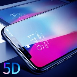 Стъклен протектор за целият екран за iPhone X 5D