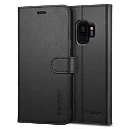 Страничен калъф тип тефтер за Samsung G960 S9 Spigen Wallet S черен