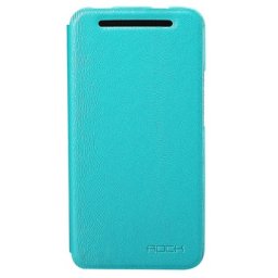 Страничен калъф тип тефтер за HTC One M7 син