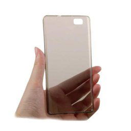 Калъф за Huawei P8 Lite прозрачен гръб smoked