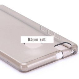 Калъф за Huawei P9 Lite прозрачен гръб smoked