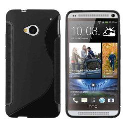 Силиконов калъф за HTC One M7 черен S-Line