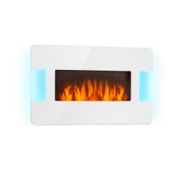 Klarstein Belfort Light & Fire, електрическа камина, 1000/2000 W, дистанционно управление, бяла (FP12-Belfort L&F-WH)