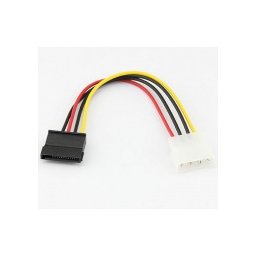 Преходник, IDE към SATA, кабел за HDD, 0.15m, 4-Pin към SATA, 15-Pin HDD