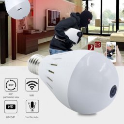360 градуса IP WiFI камера скрита в крушка WiFi Smart Net Camera