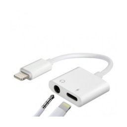 Преходник за iPhone Lighting към 3.5 мм + зарядно