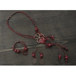 Комплект - дамско колие, гривна и обеци
