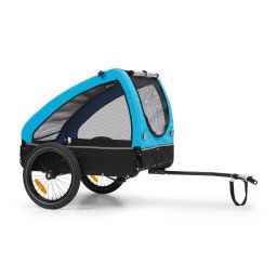 KLARFIT Husky, ремарке за колело за кучета, 250L, 600D, оксфордно платно, синьо (BCT1-Husky-BLU)