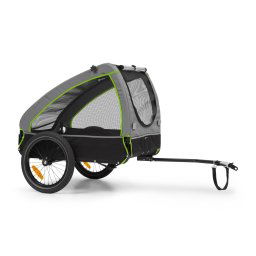KLARFIT Husky, ремарке за колело за кучета, 250L, 600D, оксфордно платно, зелено (BCT1-Husky-GRE)
