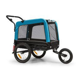 KLARFIT Husky Vario, 2-в-1, ремарке за колело за кучета, количка за куче, 240L, 600D, оксфордно платно, синьо (BCT1-HuskyVario BLU)