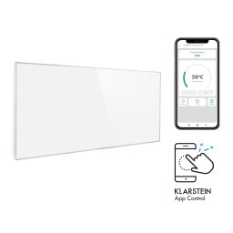Klarstein Wonderwall 720 Smart, инфрачервен отоплител, 120 x 60 см, 720 W, седмичен таймер, IP24, бял (ACO14-Wonderwall720S)