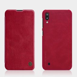 Страничен кожен калъф Nillkin Qin за iPhone XR червен