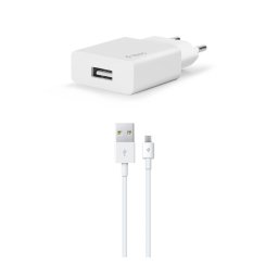Зарядно 220V SmartCharger USB Travel Charger, 2,1A, incl, Micro USB Cable - Бяло,116903