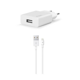 Зарядно 220V SmartCharger USB Travel Charger, 2.1A, incl. Lightning Cable - Бяло,116905