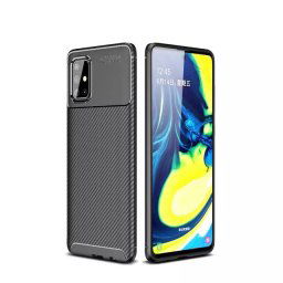 Калъф за Samsung A71 A715 силиконов гръб Plaid черен