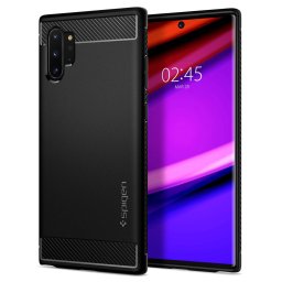 Силиконов калъф кейс Spigen Rugged Armor за Samsung Note 10 Plus ,черен
