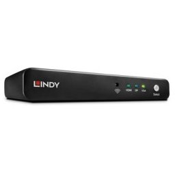 Видео превключвател Lindy LNY-38272, от HDMI/DisplayPort/VGA/3.5mm jack(ж) към 1x HDMI(ж), 3840x2160p@60Hz, черен
