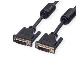 Кабел Roline 11.04.5599, от DVI-D 24+1(м) към DVI-D 24+1(м), 20m, черен