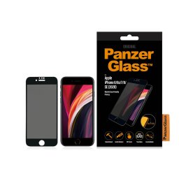 Стъклен протектор PanzerGlass за Apple iPhone 7/8/6/6s/SE 2020/2022 CaseFriendly, Privacy - Черно