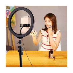 Универсална селфи ринг стойка със светкавица за мобилен телефон Ring Fill Light 10"