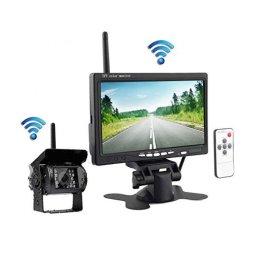 Безжичен комплект за задно виждане Smart Technology Back Rearview Cam 1, 7" монитор, Безжична водоустойчива камера