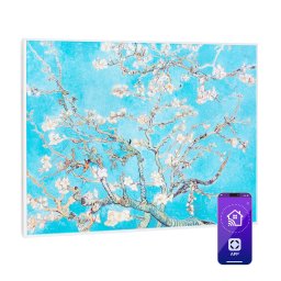 Klarstein Wonderwall Air Art Smart, инфрачервен нагревател, 80 x 60 cm, 500 W, апликация, цветя (HTR10-WdwlS500wBlssm)