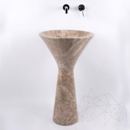 Мивка Signature от мрамор Светъл Емперадор 50 x 85 см