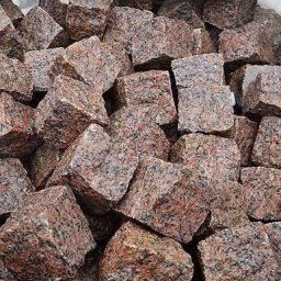 Павета от гранит Червен клен глиц 8 х 8 х 8 см (1 тон = 5 кв.м.)