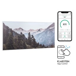 Klarstein Wonderwall Air Art Smart, инфрачервен нагревател, 120 х 60 см, 700 W, приложение, гора (HTR10-WdwlS700wMntn)