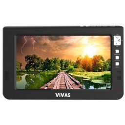 10" портативен телевизор Vivas TV10, 10 инча, 12/220V, Цифров тунер DVB-T2, Мултимедия, Акумулаторна батерия