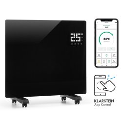 Klarstein Bornholm Single Smart, конвекционен нагревател, 1000 W, регулиране с приложение, черен (ACO7-BrnhlmSnglSmrtB)