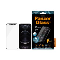 Стъклен протектор PanzerGlass за Apple Iphone 12 / 12 Pro AntiGlare, Antibacterial, CaseFriendly - Черен
