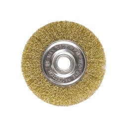 Четка за ъглошлайф, 200 mm, вътрешен D 22 mm, плоска, вълнообразна стоманена тел MTX