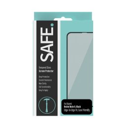 Стъклен протектор Safe за Xiaomi Note 9 CaseFriendly - Черен