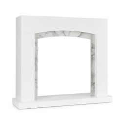 Klarstein Studio Frame II, рамка за камина, MDF, мраморна декорация (FP4-StudioFrameII)