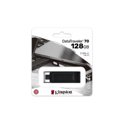 Flash памет Pendrive Kingston DT70 128GB USB-C, black
