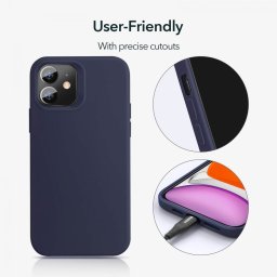 Силиконов калъф кейс ESR CLOUD за iPhone 12 Mini, Син
