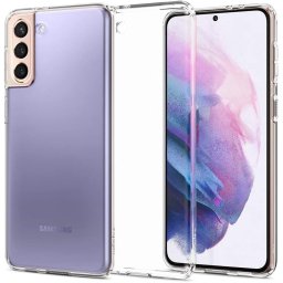 Силиконов калъф кейс Spigen Liquid Crystal за Samsung S21, прозрачен