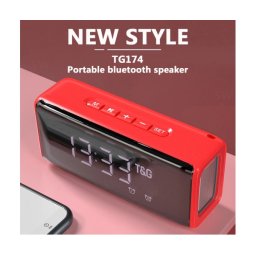 Преносима Bluetooth MP3 Колонка TG-174, Power Bank, Часовник