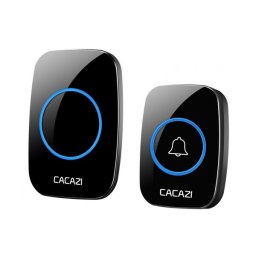 Безжичен звънец CACAZI A10, Водоустойчив, 300 метра, 36 мелодии, 3 нива на звука, LED индикатор