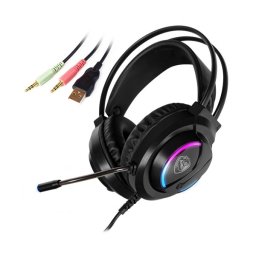 Гейминг слушалки за компютър с микрофон ROXPOWER T-ROX STGH707, Led подсветка