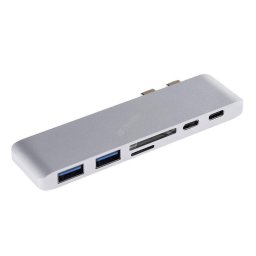 Подвижен USB-C Multiport Адаптер за Apple MacBook Air/Pro 7 в 1 White
