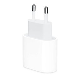 Оригинален адаптер Apple USB C, 20W Fast Charger, Бял