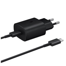 Оригинално зарядно устройство, Samsung Super Fast Travel Charger, 25W, USB-C, Черно