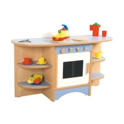 Nowa Szkola Кухня, детска, с 3 котлона и печка, 104 х 37 х 56 cm, синя...
