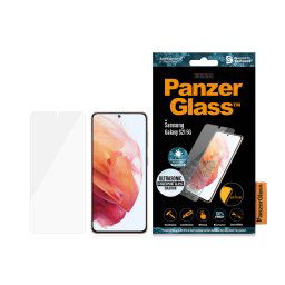 Стъклен протектор PanzerGlass за Samsung Galaxy S21 Ultrasonic FingerPrint, AntiBacterial - Черен