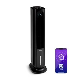 Klarstein Polar Tower Smart, вентилатор, охладител на въздуха, 7L, 85W, дистанционно управление, 5x охладителни кутии (ACO14-PolarTowerSmtB)